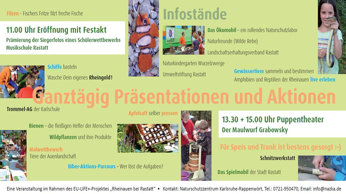 Great news for your children! A Nature festival will be held in Rastatt, Germany, on 12 September from 11h-17h