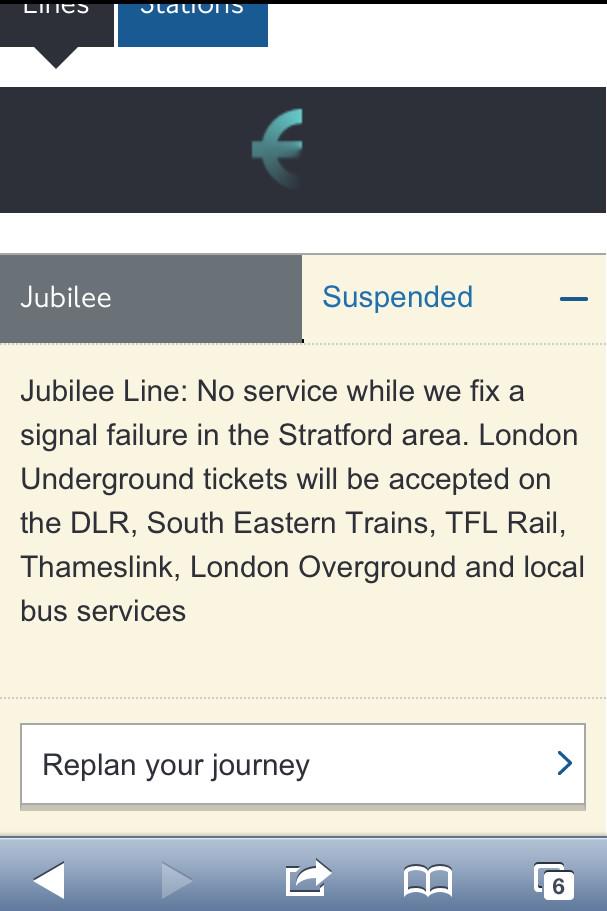 DanielleStone1's tweet photo. @TfL you may as well have striked today. Thank you for suspending the @jubileeline. #sortitout #wepayenoughfortubes http://t.co/JV0O1ipPUz
