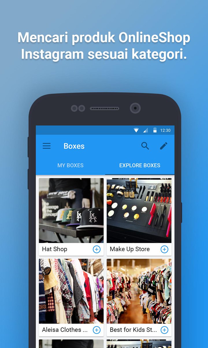 phreeapp's tweet image. 1. Kamu dapat lebih mudah dalam mencari produk Online Shop Instagram sesuai dengan kategorinya.
