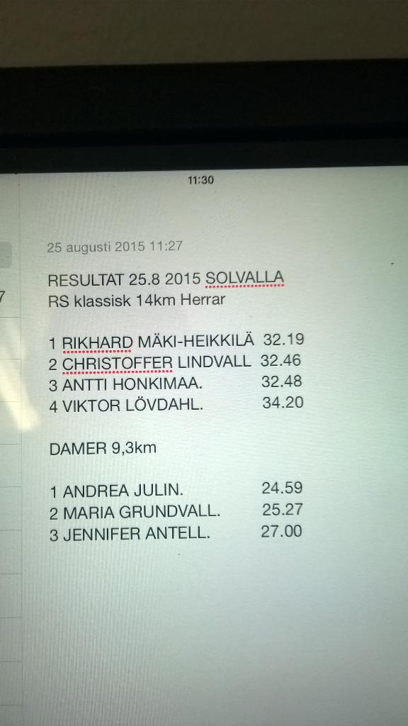 FSSidrott's tweet photo. RESULTAT från SOLVALLA#klassisk  #Swenor @ELIT2017 http://t.co/m9fdpyNq38