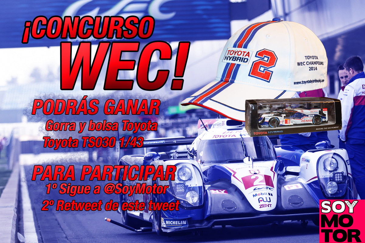 SoyMotorCoches's tweet photo. CONCURSO: Follow y RT,regalamos pack @Toyota_Esp (maqueta LMP1 1/43 + gorra campeones 2014) ¡Hasta el 30 agosto! #WEC http://t.co/8txTXUohMF