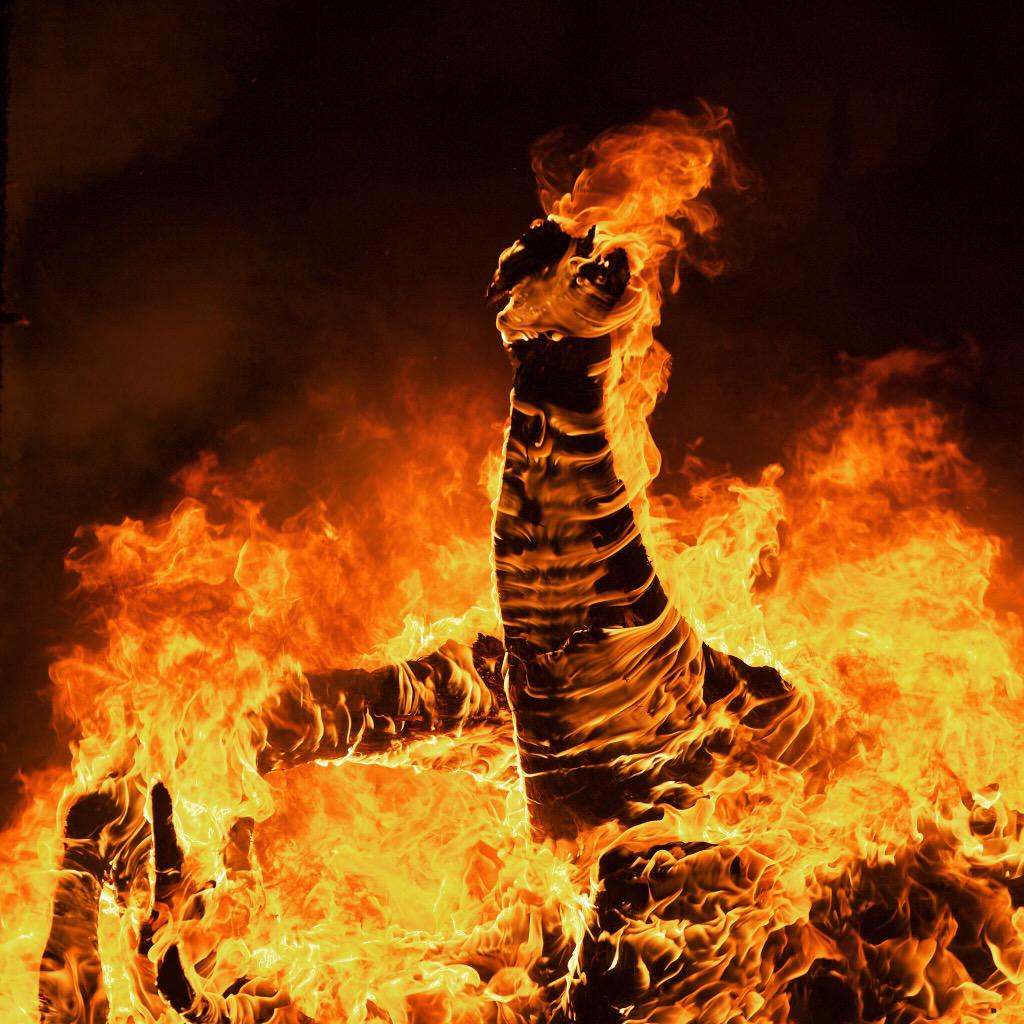 markman100's tweet photo. Wildfire is often compared to a living breathing thing...a monster. Or is this simply a burning stump? http://t.co/PkNX0Lfcst