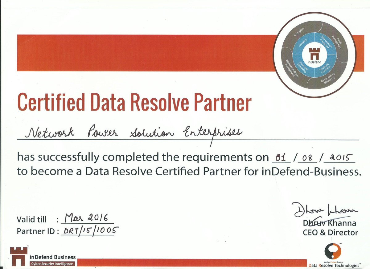 npse2013's tweet photo. For #cybersecurity perspective now we are certified partner of Dataresolve with long term #relationship http://t.co/2LGSdWaPZ1