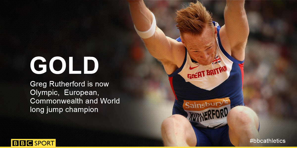 Greg Rutherford completes his grand slam and takes GOLD in the men's long jump.

bbc.in/1JiU6QP #bbcathletics