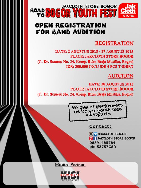 Mau Band Kamu main di #BogorYouthFest ? ayo! daftarin Band Kamu..nih Infonya..!! <a href="/JakclothBOGOR/">Jakcloth Store BOGOR</a>