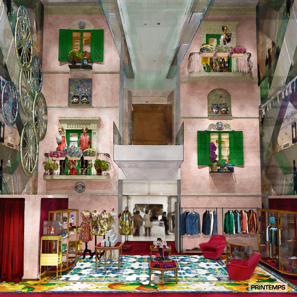 Printemps's tweet photo. À partir du 27 août, @dolcegabbana investit l'Atrium et les cinq vitrines du Printemps Haussmann.
#DGLOVESPRINTEMPS http://t.co/1qkBd8FByh