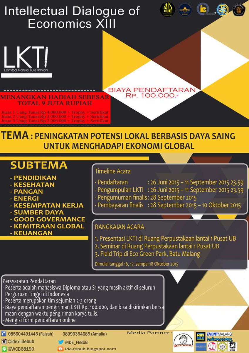 Ayo daftar <a href="/IDE_FEBUB/">IDE XIV 17</a> dan tunjukkan potensi daerahmu dalam karyamu <a href="/imepinasional/">imepinasional</a>