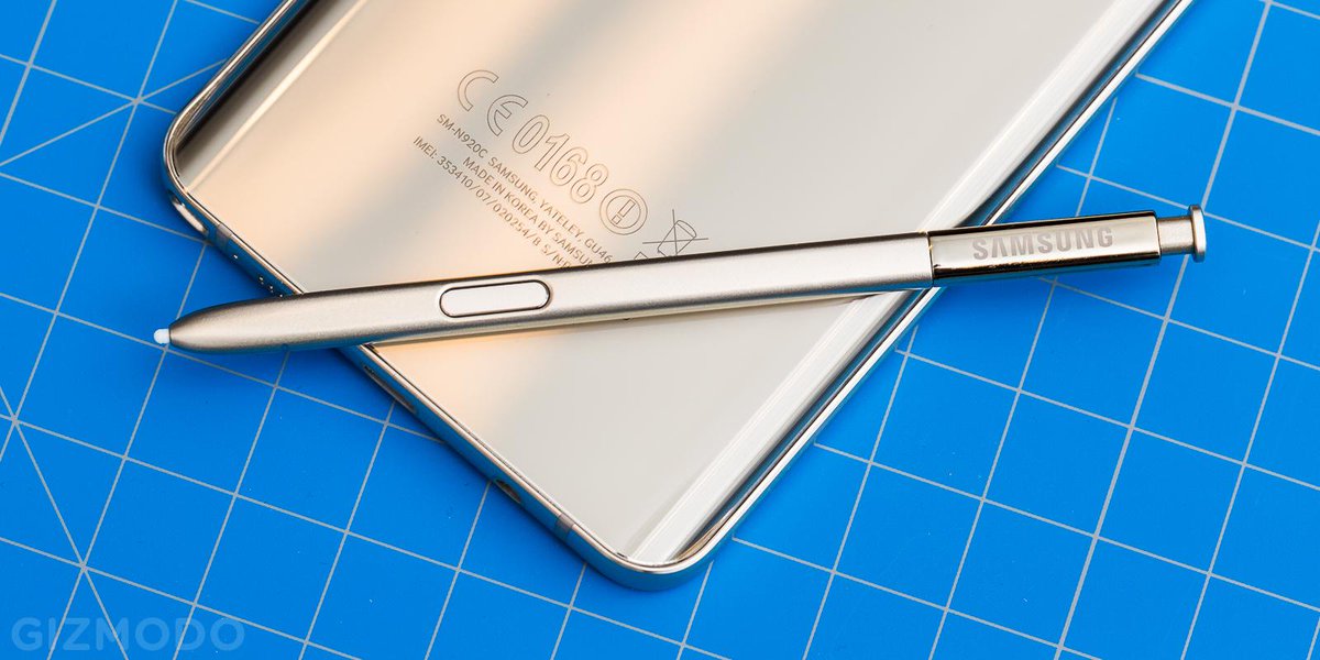 Gizmodo's tweet image. This is how the S-Pen can break your brand new Note 5: gizmo.do/uXps5Mn