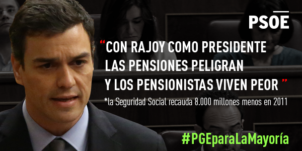 PSOE's tweet photo. ¿Sabe lo que ha conseguido con su modelo de recortes y su modelo económico?  #PGEparaLaMayoría #PGE2016 http://t.co/u6hueTpApu