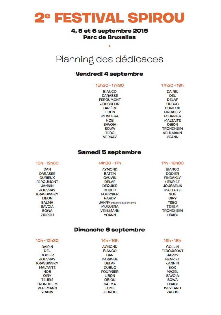 fredericniffle's tweet photo. Pendant le Festival Spirou, les 4, 5 et 6 septembre, il va se passer un truc spécial pas prévu au programme. Hmmmm... http://t.co/RQ5oG9qaBr