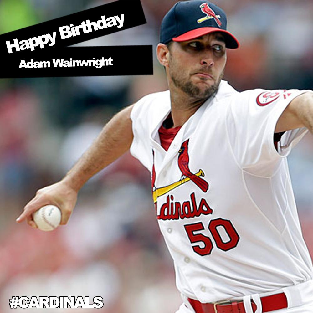 
Happy Birthday Adam Wainwright of the St. Louis Cardinals. The pitcher turns 34 today 