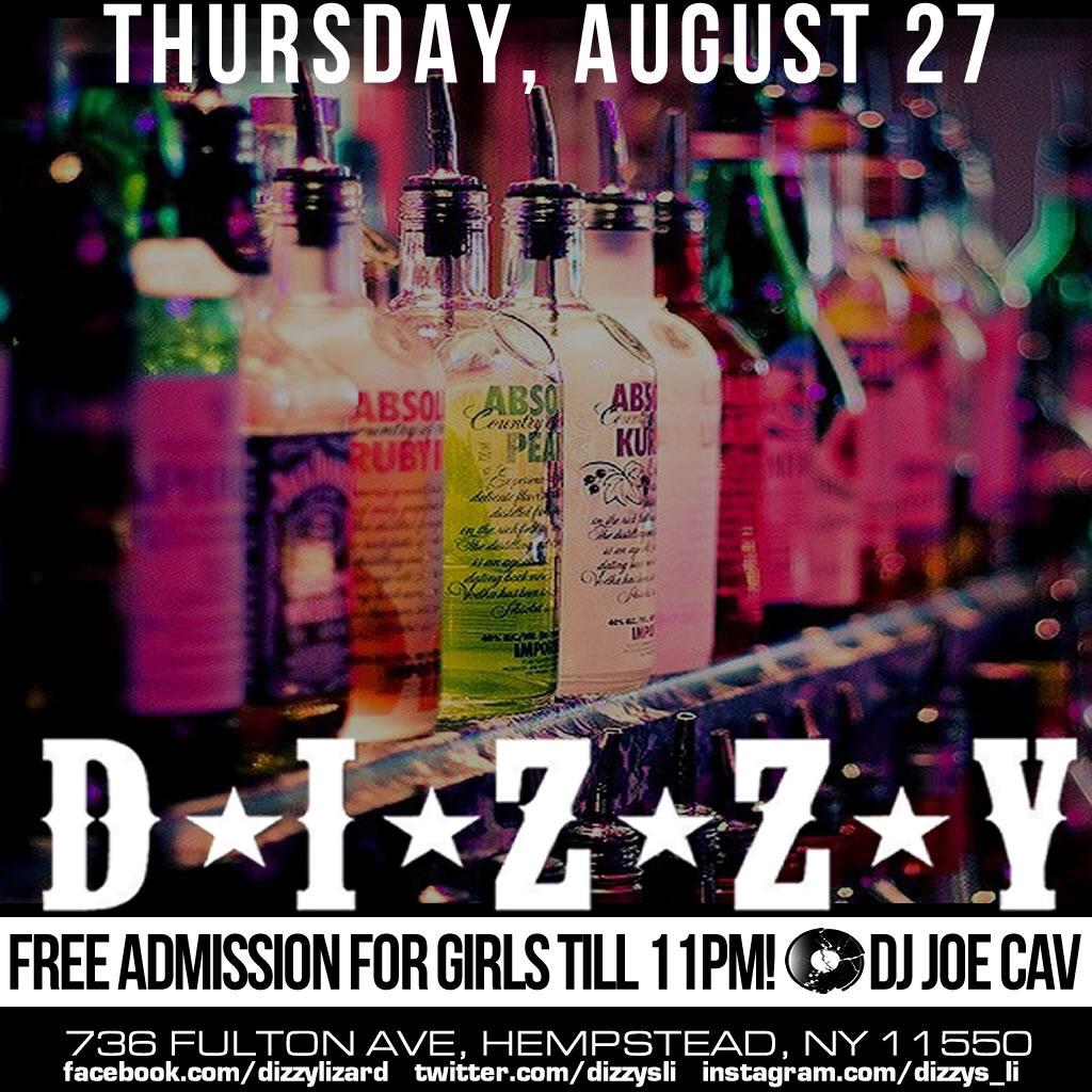 DizzysLI's tweet photo. Dizzys is back at it Thursday night! Doors open 10pm! Free for girls til 11! Don't miss it! http://t.co/5gctJFtEzP