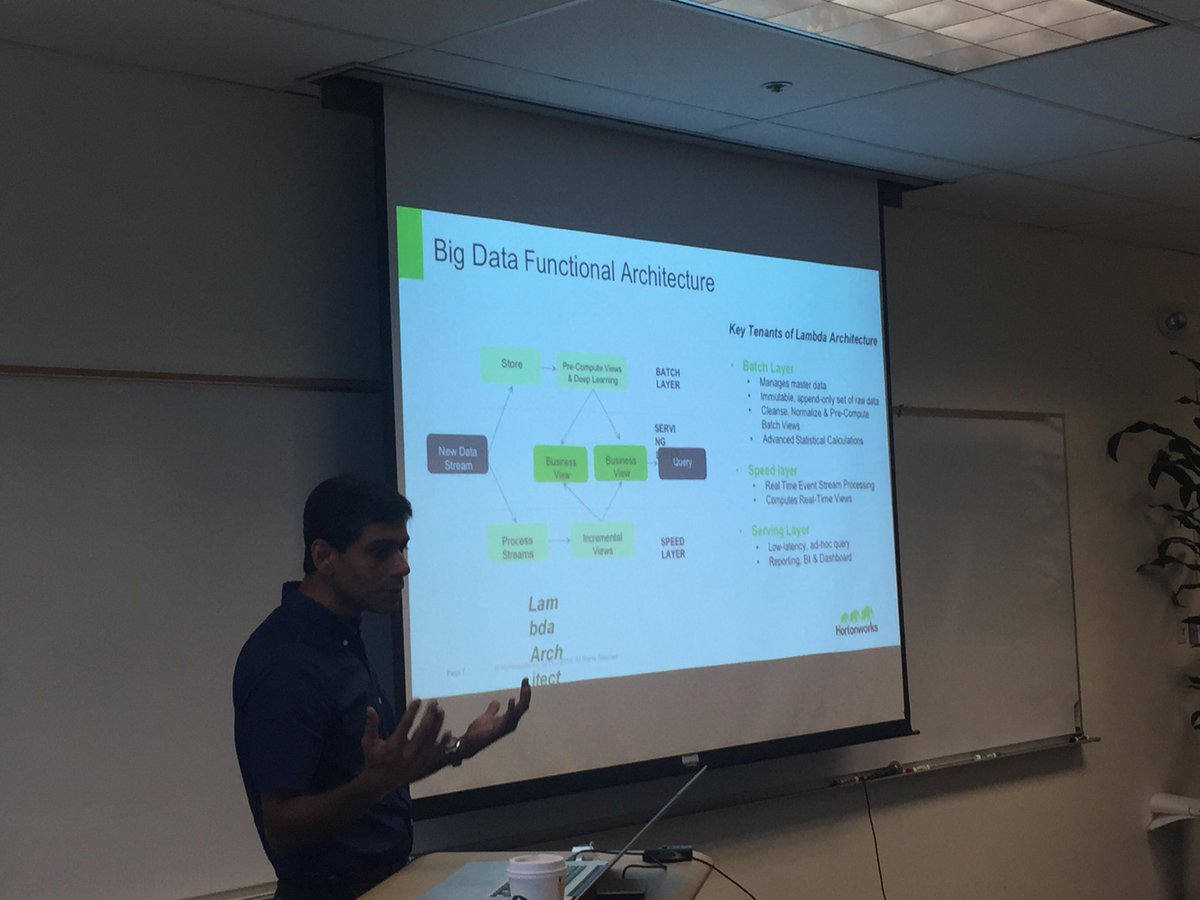 Cory_Minton's tweet image. Getting all gooey about  #lambdaarchitecture with the dudes from @hortonworks &amp;amp; the @EMCIsilon #blackbelts