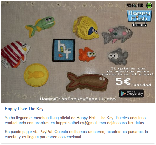 HappyFishTK's tweet photo. Ya ha llegado el merchandising oficial de Happy Fish: The Key. http://t.co/hmOXGz1bxN