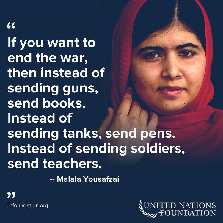 Famegiver24's tweet image. So they can burn books, throw away pens, and kill teachers? Malala, fuck off with your naïveté. We've tried all that.