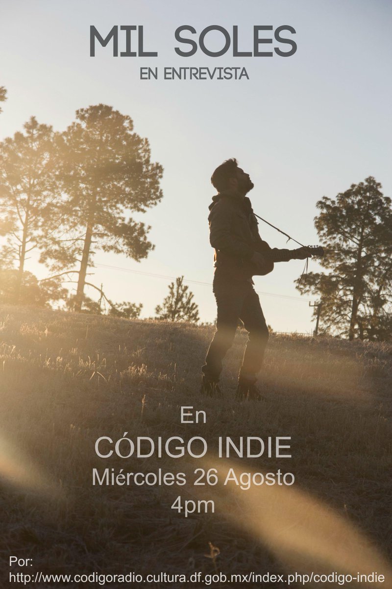 Mañana estaré en entrevista con @CodigoIndie para platicar sobre el nuevo sencillo "Quédate Conmigo"