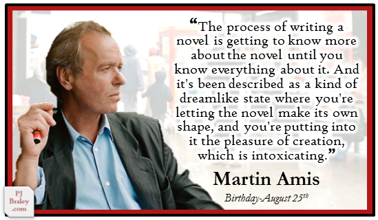 Happy Martin Amis, prize-winning English writer.
More:  