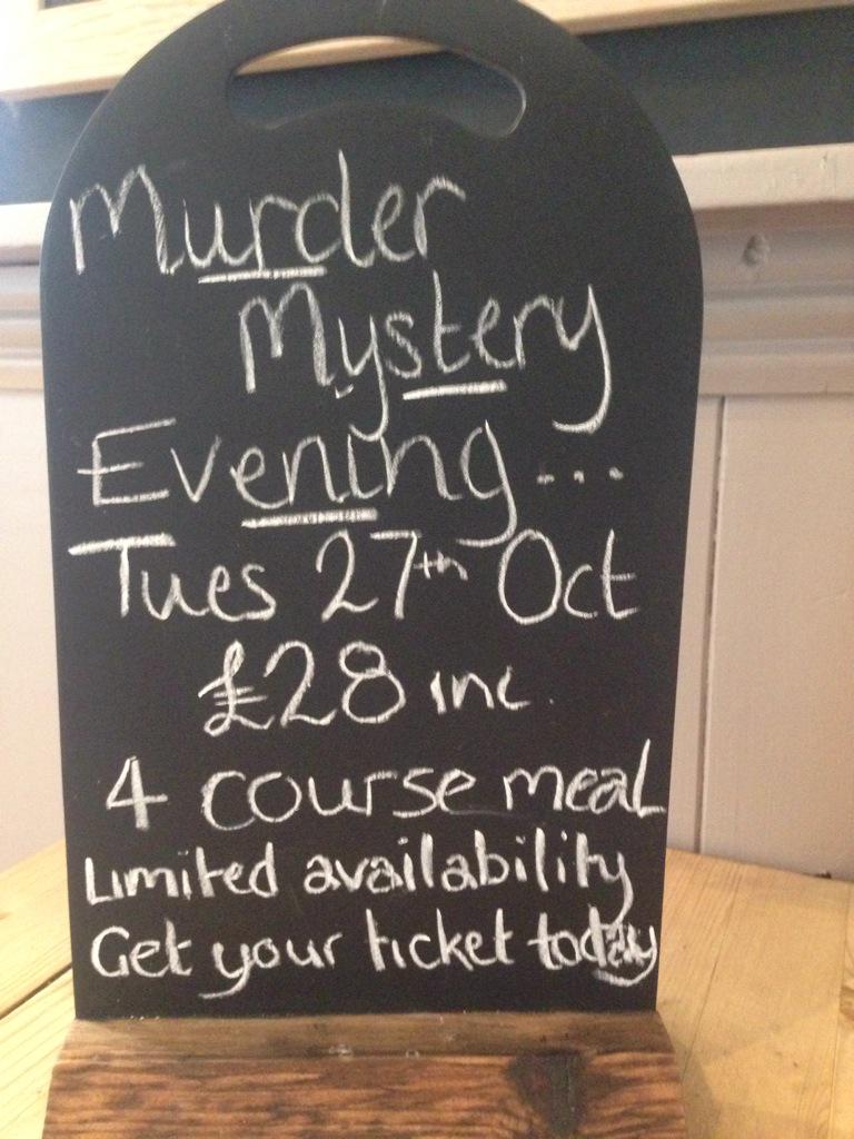 CambridgeArmsBr's tweet photo. Looking forward to our 1st murder mystery @CambridgeBris with @chef_blaine fabulous 4 course dinner! Only 30tickets! http://t.co/VIcF5Q01B8