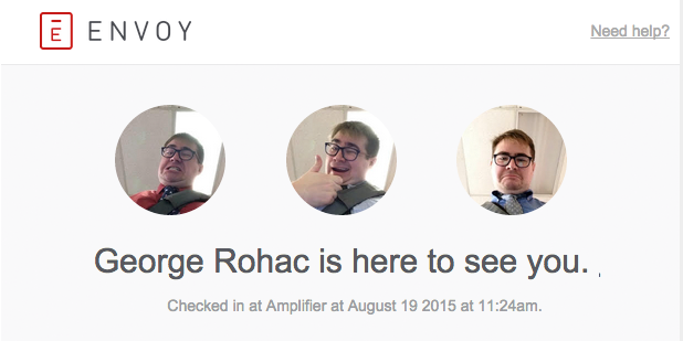 amplifierinc's tweet photo. We've really enjoyed hosting @GRohac of @breadpig this week. He's a man of many expressions… as Envoy can attest. http://t.co/HQS7fdsvgp