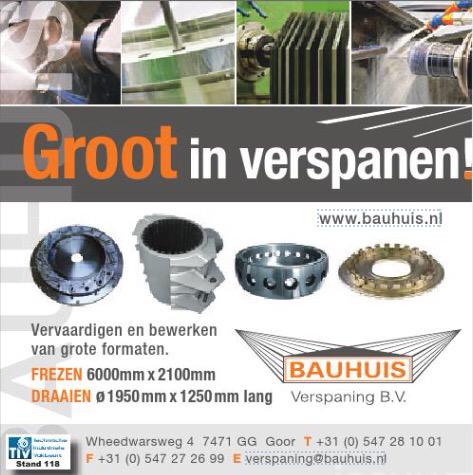 1, 2 en 3 sept. a.s. bent u van harte welkom op de stand van Bauhuis Verspaning B.V. op de T.I.V te Hardenberg.