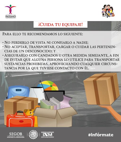 heroespaisanos's tweet photo. #ViajaSeguro, no aceptes, transportes, cargues o cuides las pertenencias de un desconocido. http://t.co/4QWrqbNYKB