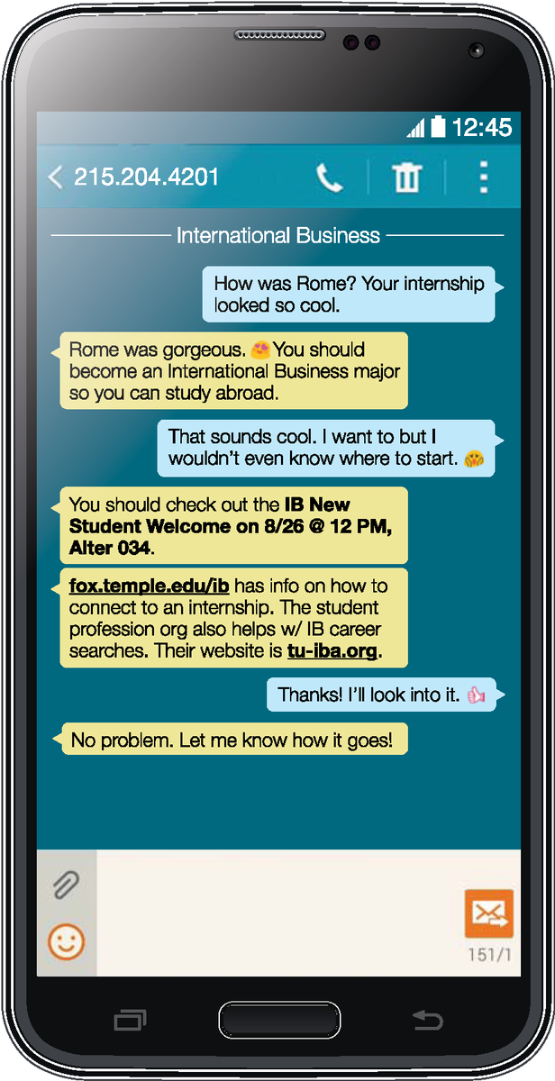 IB New Student Welcome, 8/26, Alter Hall 034.  Meet your new Academic Director, Bertrand Guilliotin.  Food &amp; Drinks!