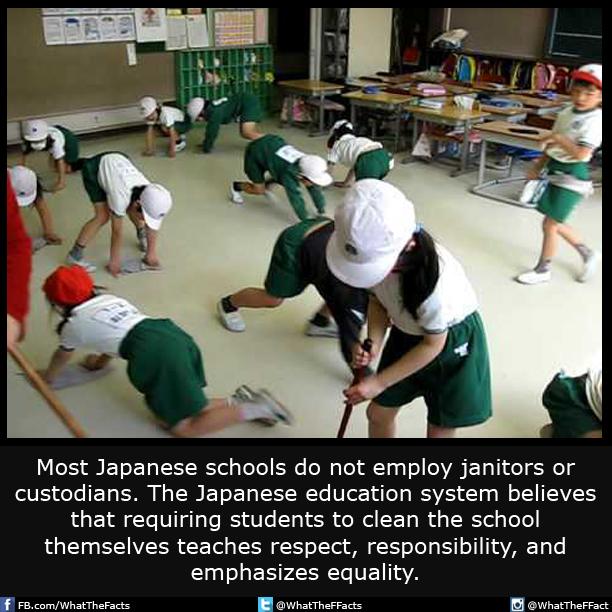 What The F*** Facts on Twitter "Most Japanese schools do not employ janitors, students clean