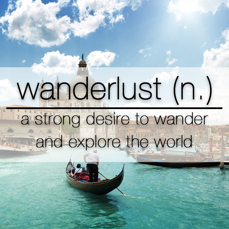 goodshop's tweet image. WANDERLUST (n.) a strong desire to wander and explore the world. Find adventure today! #TravelTuesday