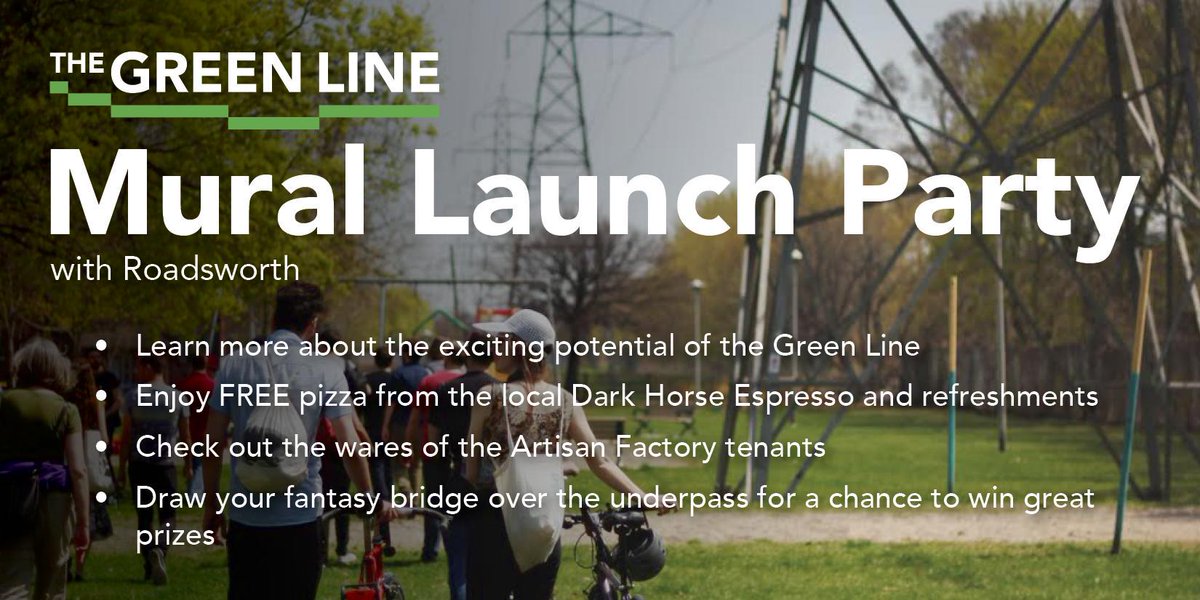 Park_People's tweet image. Come out to our @GreenLineTO Mural Launch Party on 8/26 &amp;gt; bit.ly/1JOnnWS #parkTO #GreenLineTO