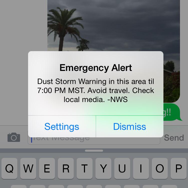 phxture's tweet image. EMERGENCY ALERT in Full Effect til 7pm. #duststorm