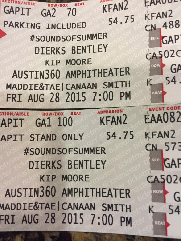 Julisk8Juli's tweet photo. 2 pit tix for @KipMooreMusic And @DierksBentley in #Austin- fri 8/28 for sale.#gottawork #sosad #SoundsofSummerTour http://t.co/OeZRhJPj5k