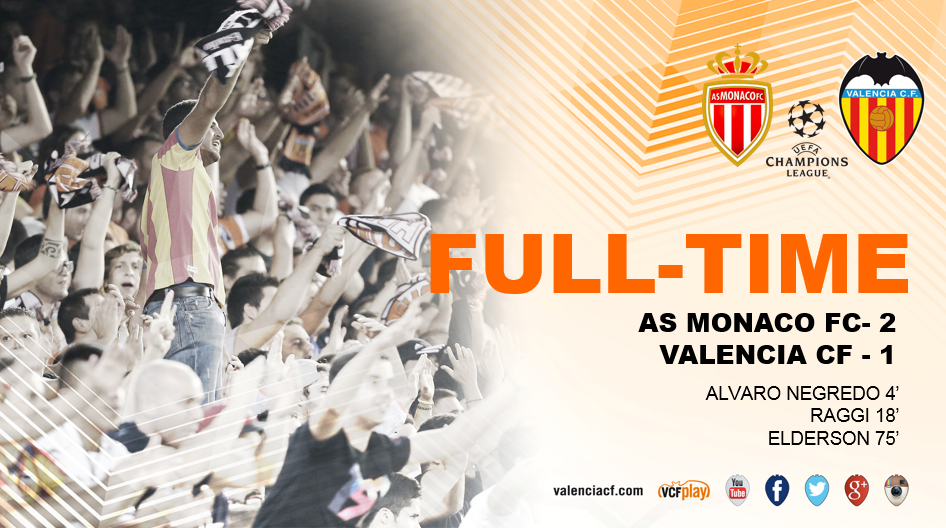 valenciacf_en's tweet photo. END MATCH | Game over! #VCF are through to the group stage of the @ChampionsLeague! #monacoVCF http://t.co/2uzmAUMPQU