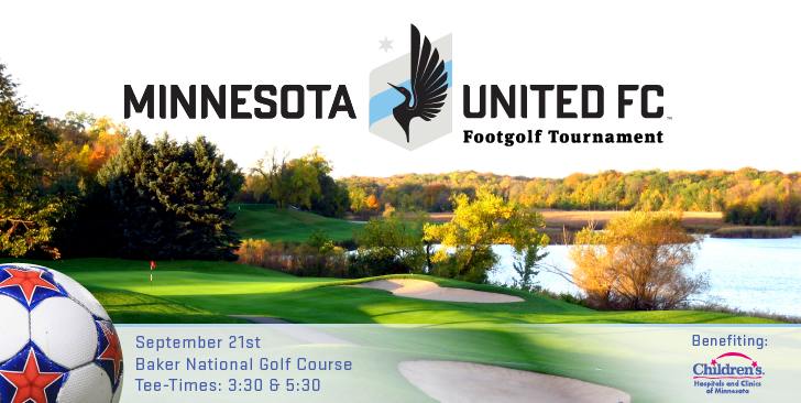 childrensmn's tweet photo. Register for @MNUnitedFC's #footgolf tournament Sept. 21 that benefits our Vida Sana program. http://t.co/LfuIiAyjCr http://t.co/6o2NtHp8ZF