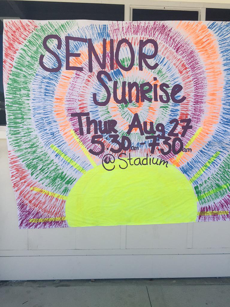 WUHSASB's tweet photo. Reminder to all Seniors!! Senior Sunrise is this Thursday Aug. 27th! From 5:30am-7:30am At the Stadium! 🌅 http://t.co/p3VGfXIwfz