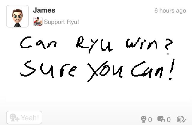 MiiverseSupport's tweet photo. Today on the #SupportRyu thread http://t.co/srxyjctI75