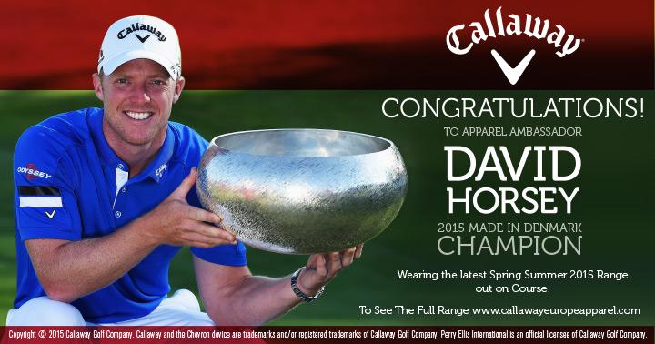 HolGolf's tweet photo. Congrats from @HolGolf to David Horsey, #CallawayApparel Ambassador, 2015 Made in Denmark Champion!! http://t.co/totyTzenEz