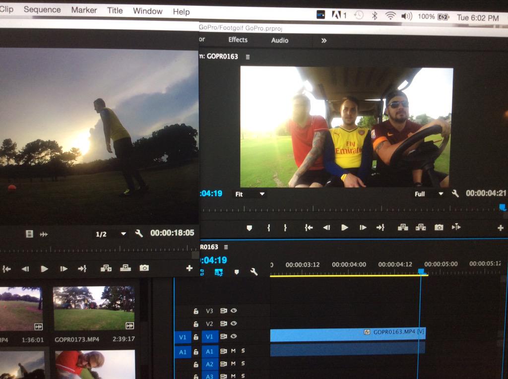 TSolarFilms's tweet photo. So the @GoPro Silver4 has been a phenomenal investment! Lots of fun yesterday playing #footgolf #editing #filmstudent http://t.co/Ttp968UzTQ