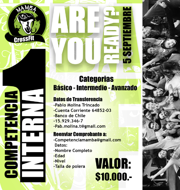 MambaCrossFit's tweet photo. Primera Competencia Interna @MambaCrossFit #reebok @ReebokChile #chile http://t.co/pFIRER8Kqn
