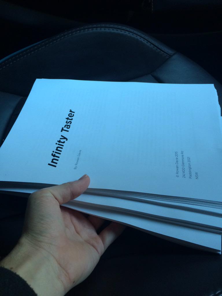 InfinityTaster's tweet image. Our lawyer printed us new scripts! Final draft, I promise.
@jstarkeygill @staceyduckworth @davidsoncin @JanineMWatson