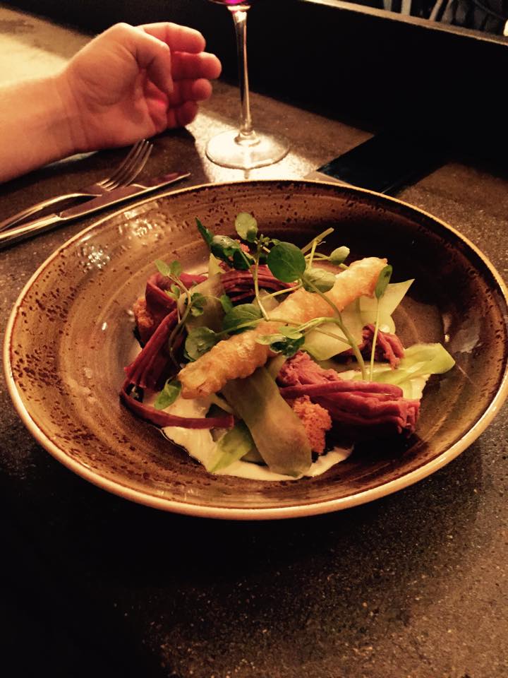 Chef_BenClark's tweet photo. Amazing dinner @TheSet_Brighton tonight, great setting, loved sitting looking the kitchen watching the chefs at work http://t.co/dBM1OuummA