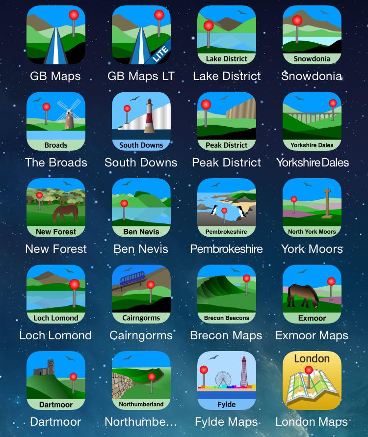 JomoMaps's tweet image. Our current set of offline map app for iOS