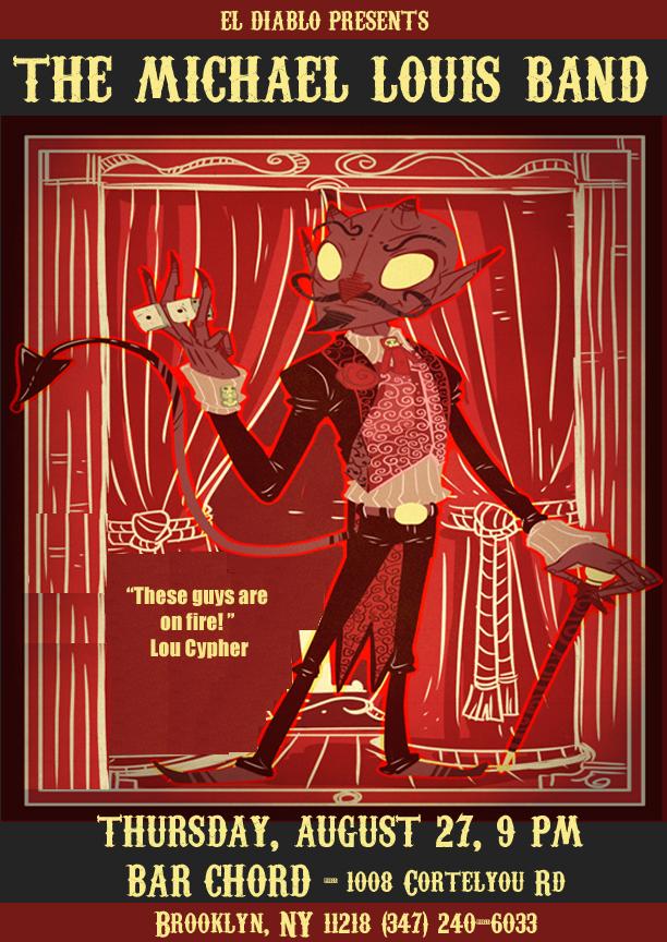 <a href="/TMLBBklyn/">Michael Louis</a> <a href="/BarChord1/">Bar Chord</a> TMLB THIS THURSDAY 8/27, 9 PM. Bar Chord - Ditmas Park, Bklyn, NY. The Devil made us...fun!