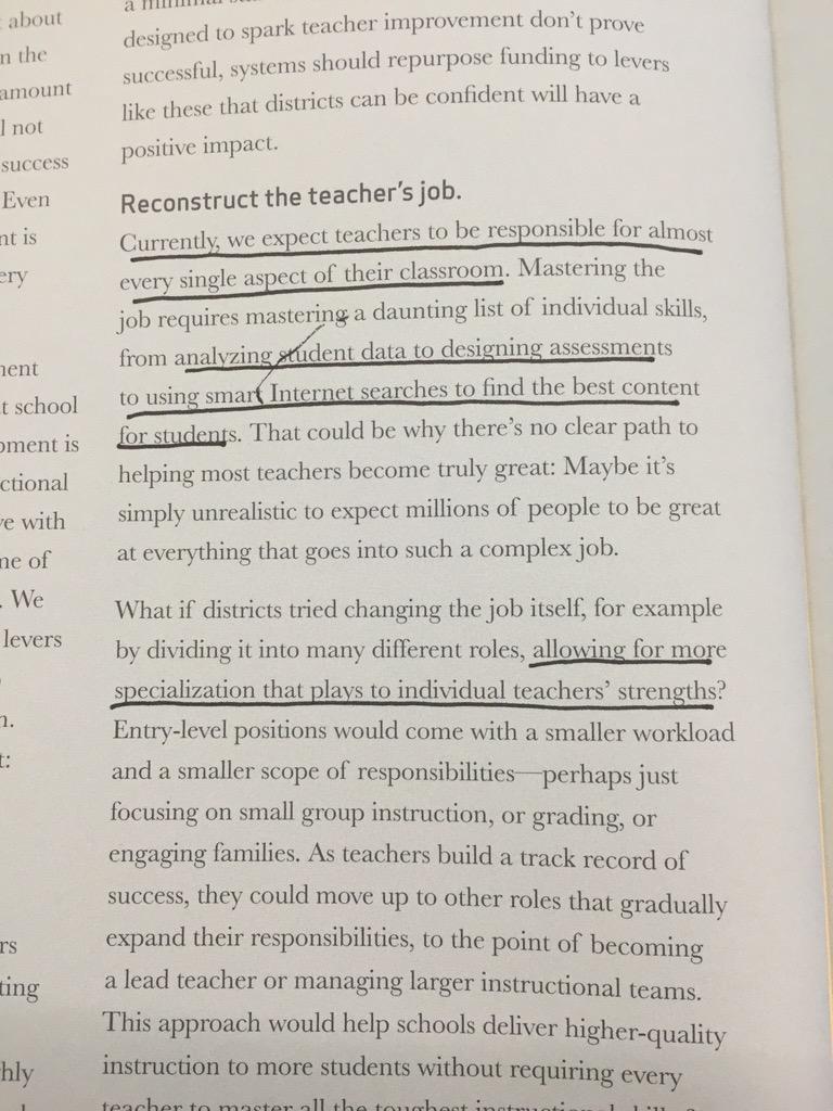 How do we reconstruct the job of teachers on a path to effective, systemic teacher development?  #tntp #themirage