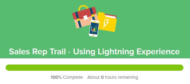 jenwlee's tweet image. One more trail conquered today -- Sales Rep Trail #TrailheadAddict @TheChrisDuarte