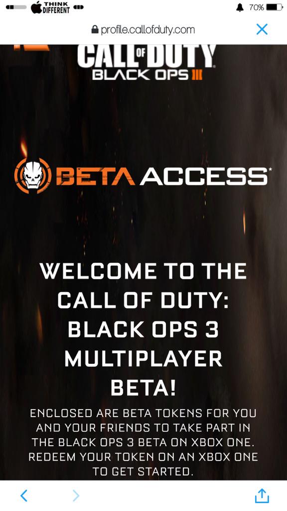 Slangin_Smilez's tweet image. I got an extra #BlackOps3BetaCode #BlackOps3beta for a #girlgamer #Gamergirl just fav and RT winner will be contacted