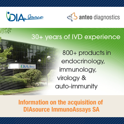 AnteoTech_'s tweet image. $ADO to Acquire Established Global Diagnostics Company DIAsource Immunoassays SA bit.ly/1NTksd6 #ASX