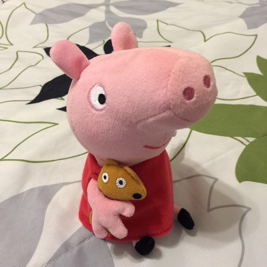 Renataps88's tweet photo. Minha amiguinha passando para desejar boa noite para vocês meus amores ❤️️🐷 #peppapig http://t.co/5cPSQAx3hU