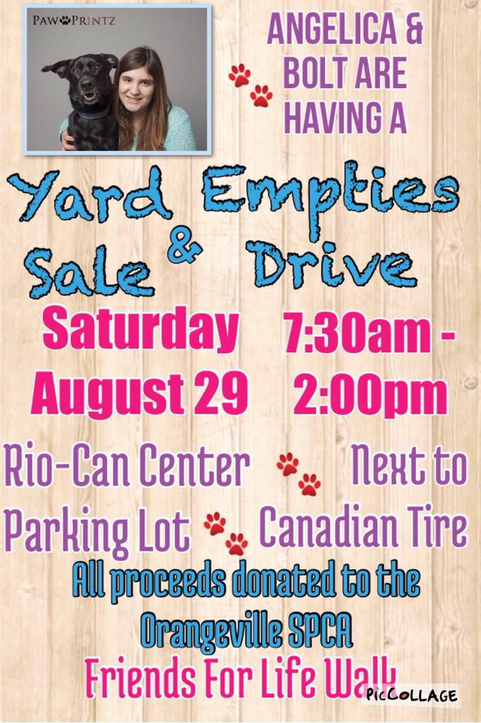 IMaSpeedDemon's tweet photo. @OvilleBanner #yardsale #friendsforlife #ospcawalk #donate #saturday #animals #orangeville 🐾
http://t.co/8ur5gp0Q0b http://t.co/ip2eqxEGDW