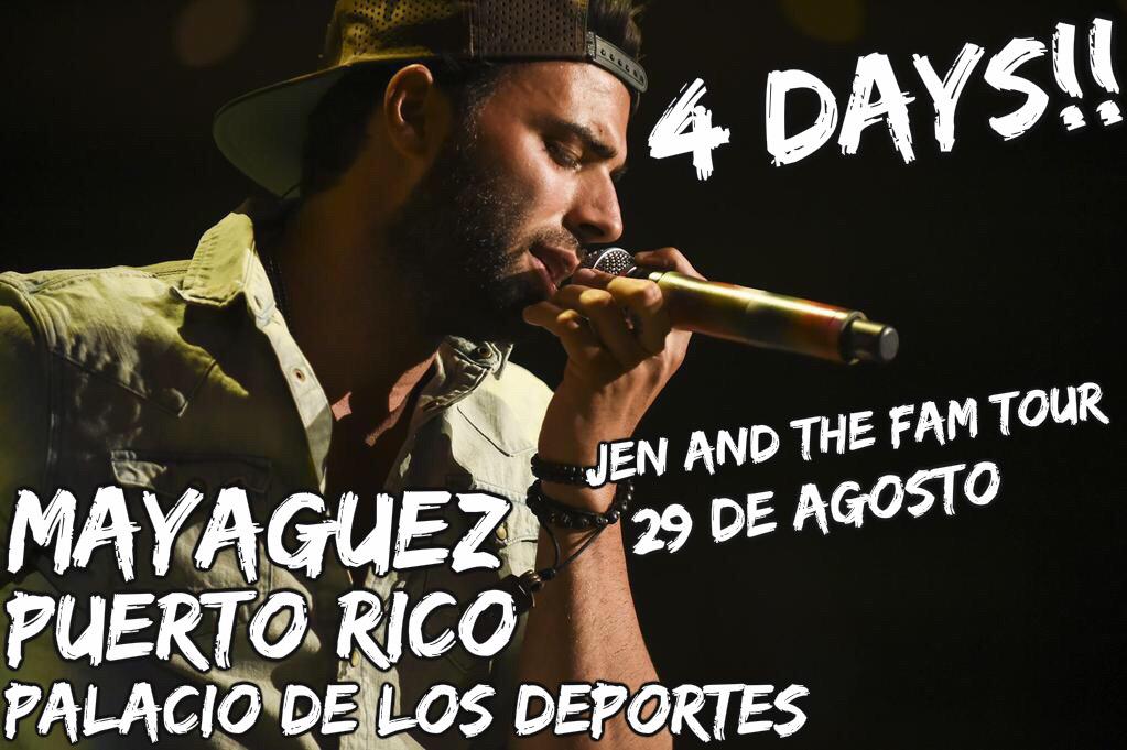 jencarlosmusic's tweet image. Ya estamos cerca Mi Gente!! #fourdays #forrealthistime jajja #29deAgosto #PuertoRico #JenAndTheFamTour