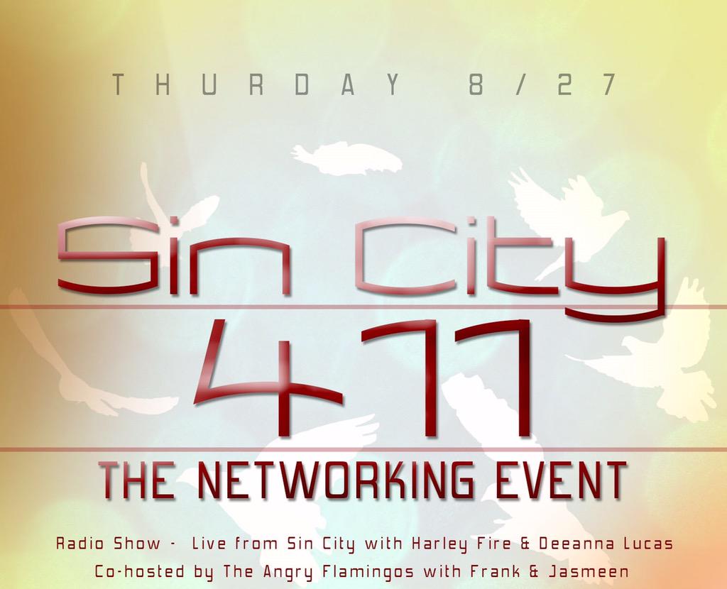 LivefromSinCity's tweet photo. Thurs 8/27 Networking Event @TheEndVegas 9p-12a @SinCity_411 @HarleyFire @JasmeenLefleur @FrankFetish Everyone Come!! http://t.co/B3W6Gf2XWi